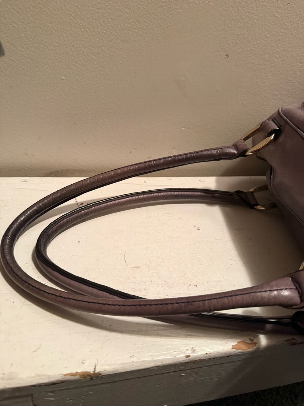 B. MAKOWSKY LEATHER TOTE CARRYALL SATCHEL BAG SHOPPER PURSE GREY GRAY - Picture 4 of 16